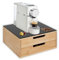 MOHOME Portacapsule Bambù Con Doppio Cassetto Scomparti Caffè Organizzatore Capsule Cialde Tisane Tè Bustine Di Zucchero Bicchierini 30 x 30 x 14,5 Cm