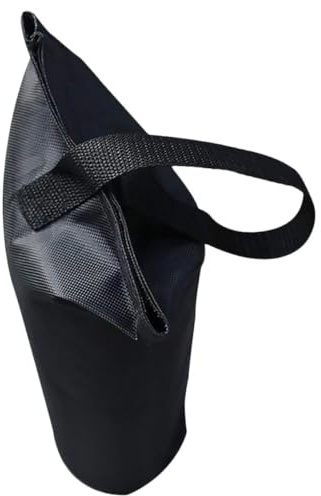 SEWACC Bolsa de Arena Resistente al Viento y Plegable para Toldo y Cenador, 15x40 Cm, Tela Oxford Negra, Fijación Estable para Uso en Exterior