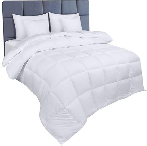 Utopia Bedding Bettdecke 135x200 cm, Steppbett mit 350 GSM Polyester Füllung (Weiß)