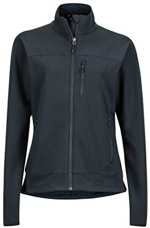 MARMOT Women's Tempo Jacket | Women's Soft Shell Jacket for Mild Summer and Fall Weather Hiking and Backpacking, Jet Black, Medium