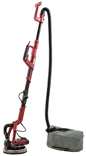 Arebos - Lijadora Jirafa Orbital de Pared y Techo Telescópica con LED y sistema de aspiración | 750 W | 225 mm | Incluye 6 discos abrasivos y maletín