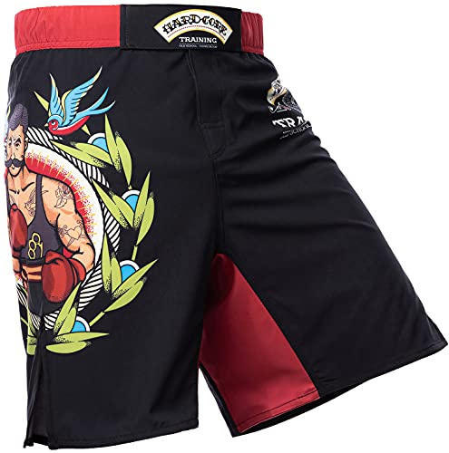 Hardcore Training Old Tattoo Pantaloncini MMA Uomo, BJJ No-Gi Grappling