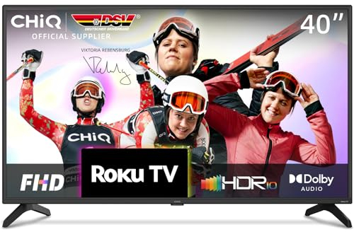 CHIQ L40G5N 40 Zoll Roku TV, FHD Smart TV, HDR10, Works with Alexa, DVB-T2/T/C/S/S2, Unterstützt Apple Air-Play, Google Assistant, Apple TV+, Prime Video, HDMI/USB, 2025
