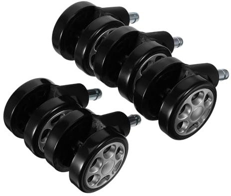 Zerodeko Set 5 Ruote Girevoli per Sedia da Ufficio 25 Pollici con Freno Rotelle Silenziose per Pavimenti Duri Ricambio Compatibile con Sedie da Gaming e Scrivania Installazione Rapida