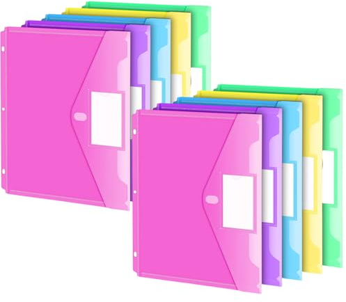 5/10 Pcs 11 Hole Punch Pockets Clear File Sleeve Large Capacity Document Organizer Bag Office File Sleeve