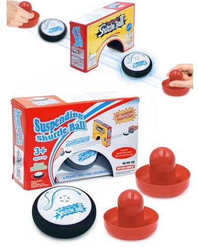 Elektrischer Air Hockey Schwebepuck Set, Elektrischer Hover Puck für Allen glatten Oberflächen, Lustiges Geschicklichkeitsspiel für die ganze Familie