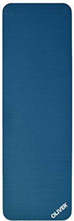 Oliver – Rutschfeste Sportmatte quergerillt – Yogamatte für Pilates, Gymnastik & Fitness – hautfreundlich & feuchtigkeitsabweisend – Gymnastikmatte Fitnessmatte (180 x 60 x 1cm | Blau)