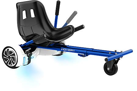 Hover-1 Buggy Hoverboard Attachment Compatible with Most 6.5 & 8 Electric Hoverboards, Hand-Operated Rear Wheel Control, Adjustable Frame & Straps, Easy Assembly & Install Hoverboard Go Kart