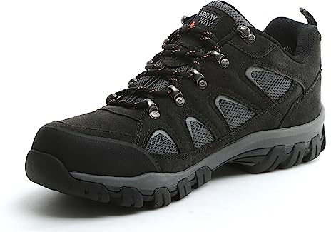 Sprayway Mens Mull Low Wicking Suede Lace Up Walking Shoes Black