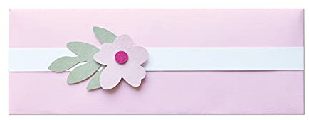Porta soldi - elegante - rosa - battesimo - comunione - cerimonie - (busta formato 21,5 x 8cm) + biglietto senza scritte all’interno - ideale per contenere banconote - realizzato interamente a mano.
