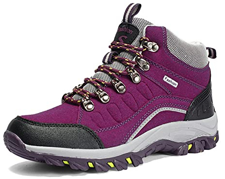 Youngtie Bottes de Randonnée Montagne Femmes Hommes Chaussures de Randonnée Imperméables Femmes Antidérapantes Confortables