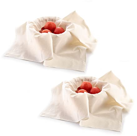 Westmark 2 Seih-, Passier- und Knödeltücher, Baumwolle, 60 x 60 cm, Weiß, 119322E3