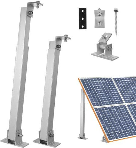 BESPORTBLE 1 Ensemble De Supports De Montage De Panneaux Solaires Support De Panneau Solaire Réglable en Aluminium pour Toits De Bateaux RV