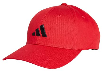 adidas Unisex Baseball Cap Cotton NEW Logo, Pure Ruby/Black, S