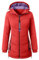 CMTOP Manteau Femme Hiver Chaude Longue Blouson À Capuche Veste Coupe Vent Mi-Long Veste Parka Zippé Hooded Manteaux Femme d'Extérieur Couleur Unie Longues Capuchon Outercoat avec Poches(Rouge,XXL)