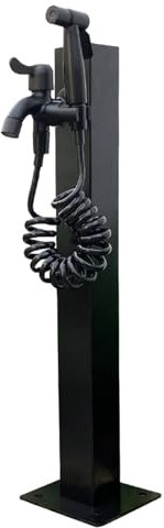 Rubinetto esterno, colonna rubinetto, fontana da interno, fontana da giardino, semplice pila d'acqua con pieno senso decorativo, rubinetto da giardino, fontana da giardino esterno, idrante, nero