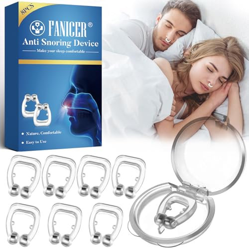 Pack of 8 anti-nose clips, Anti Nasenklammer Schnarchen, snoring clips, Schnarch Stopper, anti-snoring sleep clips, snoring stopper, reusable anti-snoring, sleep clips for relaxed nights