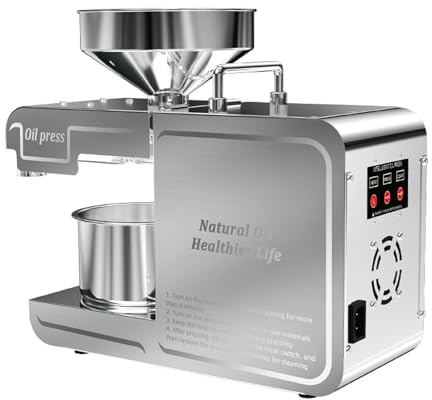 Oil Press Machine Organic Oil Maker Auto Oil Extractor Expeller Cold& Hot Press Oil Extractor Oil Maker Intelligent Control Oil Press Machine for Home Commercial