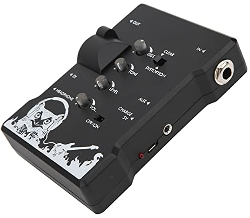 Lazmin112 Amplificatore per Cuffie Mini Attrezzo Ginnico Ricaricabile con Circuito Analogico Clear Sound per Accessori per Chitarra e Basso (Chitarra)