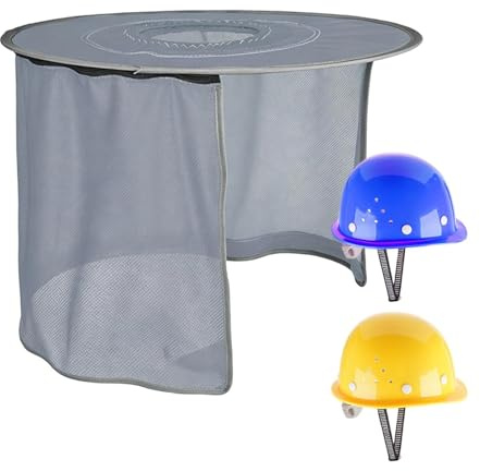 Hardhat, parasole a tesa completa, copertura di protezione UV, 100 cm, traspirante, attacco per casco da costruzione, per lavoro all'aperto, design leggero per tettuccio stradale, paesaggistica, uso