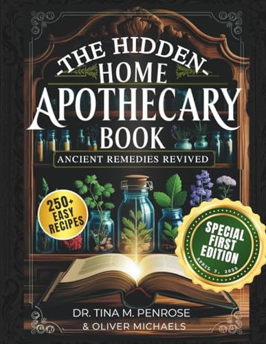 The Hidden Home Apothecary Book: Rediscovering 250+ Recipes for Herbal Teas, Tinctures, and Natural Wellness Remedies