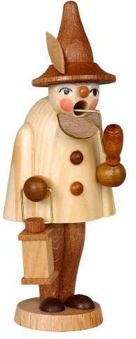 Smoking man dwarf nature height of 11cm mini smoking man Seiffen Christmas Erzgebirge NEW
