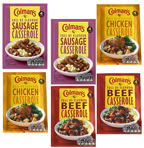 Colman's Casserole Mixes Bundle - 2 of Each Flavour - Sausage, Beef and Chicken
