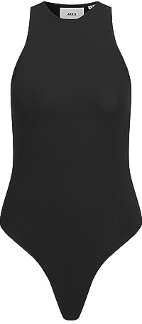JACK & JONES Dam Jjxx Jxivy Tight Sl Oneck Dream Body Bodysuit, Svart/tryck: tonaltryck, L