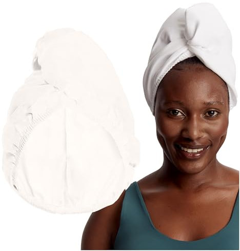 Mikrofaser Haarturban Schnelltrocknend - Haarhandtuch Mit Knopf Für Alle Haartypen, Saugfähiges Turban Handtuch Für Damen Und Kinder, Ultralight Hair Towel Für Locken Und Lange Haare