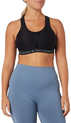 Champion Damen Shock Absorber S06S7-Ultimate Run Bra Padded Sport-BH, Undurchsichtige, Schwarz, 80D