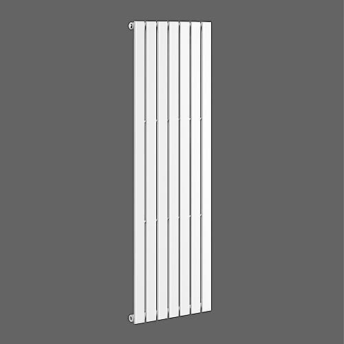 iBathUK Apex Tall Vertical Radiator, Single Flat Panel Radiators, 1600x532mm Slim Radiator, Wall Mounted for Bathroom,Kitchen,Living Room- White