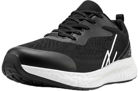 NY Threads Zapatillas Running Hombre, Cómodas y Ligeras Zapatillas Hombre, 43, Negro/Blanco