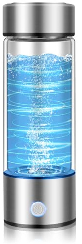 Hydrogen Water Bottle 420 ml Ionized Water Generator SPE/PEM Technology 3 Minute Rapid Electrolysis Leakproof Hydrogen Water Machine for Metabolism/Improve Sleep/Anti Aging Hydrogen Bottle