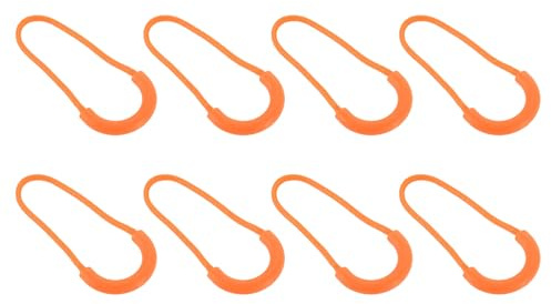 uxcell 16Pcs Zipper Pulls Replacement, U-Shape Zipper Pull Cord Extender, Fix Tab Tag Extender for Luggage Backpack Jacket Handbags, 63.5mm Orange