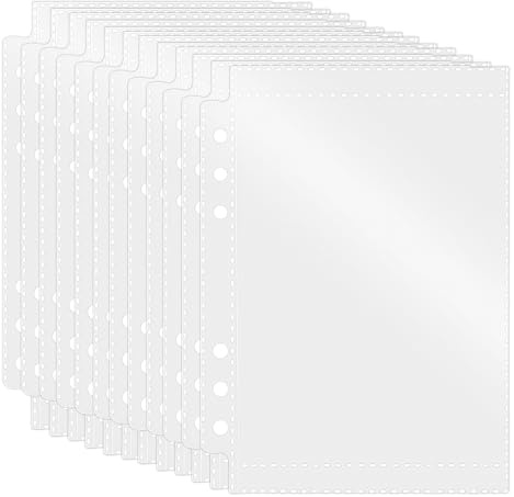 Lot de 50 Pochettes A6 pour Classeur à 6 Anneaux – En PVC Étanche, avec et sans Fermeture Éclair, Enveloppes Budget Idéales pour Rangement, Coupons, Documents