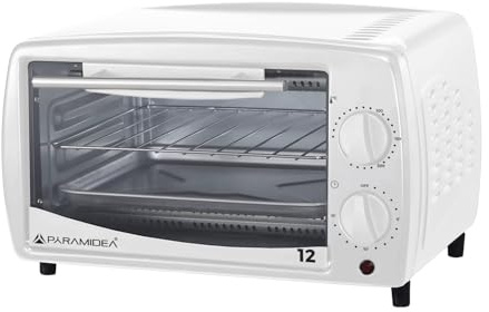 PYRAMIDEA Forno Elettrico Capacità 12 Litri 650 Watt con Timer Colore Bianco
