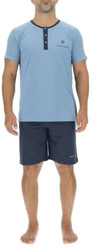 Pierre Cardin Underwear Homme Pca/1/Enc/228 Ensemble De Pijama, Bleu Clair/Bleu Marine, L EU