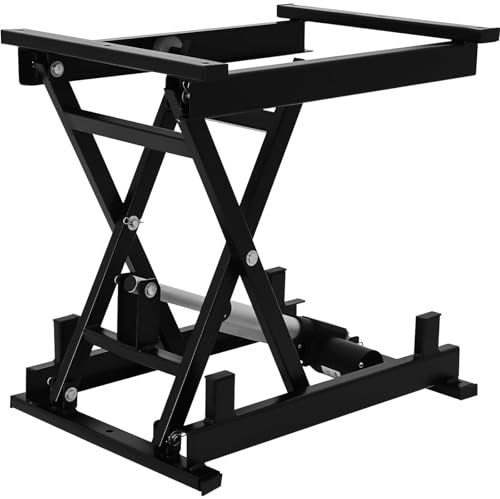 ZHLINGQ Piattaforma Elevatrice Elettrica Regolabile in Altezza da 19,5-68 Cm/7,7-26,8 Pollici, Tavolo Elevatore Elettrico a Forbice con Carico di 200 Kg/2000 N/440 Libbre, Tavolo Elevatore da caffè