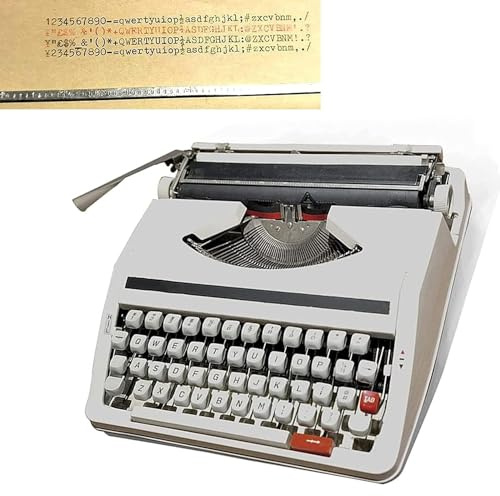 Vintage manuell skrivmaskin – retro klassisk design med dubbel spole svart rött band – skrivmaskin för autentisk skrivupplevelse