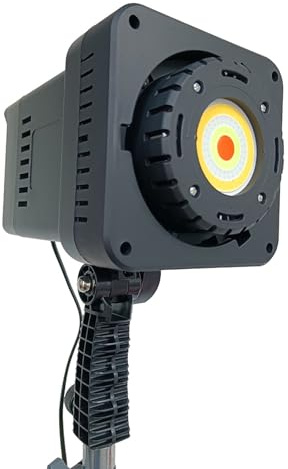 Greensen 100W Bi Color COB LED Videolampa, 2700K 6500K Dubbel Temperatur Fotobelysning med Fjärrkontroll och Lampkärm, för Studiofotografering och Videoinspelning