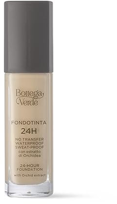 Bottega Verde - Fondotinta 24 ore - no transfer, waterproof, con estratto di Orchidea (30 ml) - avorio