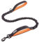 Floxik Hundeleine elastisch 120 cm | Premium Bungeeleine inkl. Kurzführer in verschiedenen Größen (1 m/ 1,20 m / 1,50 m) | schwarz/orange & reflektierend