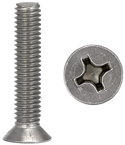 FASTON® Senkkopfschrauben M2x12 mit KreuzschlitzH DIN 965 Edelstahl A2 V2A (30 Stück) Kreuzschlitzschraube Senkkopf Schrauben Gewindeschrauben Vollgewinde (ISO 7046)