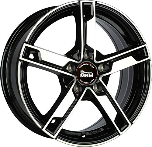 MAMW4 7.5JX18 5/112 ET33 66.6 BLACK FRONT POLISH Alufelgen