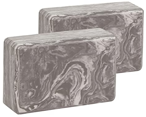 EXERZ Briques Yoga/Blocs de Yoga Haute densité 2PK - Briques de Mousse de Fitness Confortables, antidérapantes - Léger et Facile à Transporter
