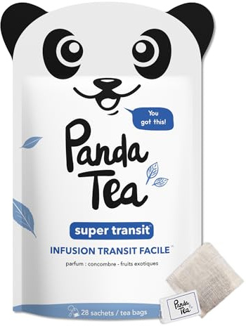 Panda Tea Super Transit | L'infusion qui facilite votre transit et favorise l'élimination pour retrouver votre confort intestinal | 28 Sachets