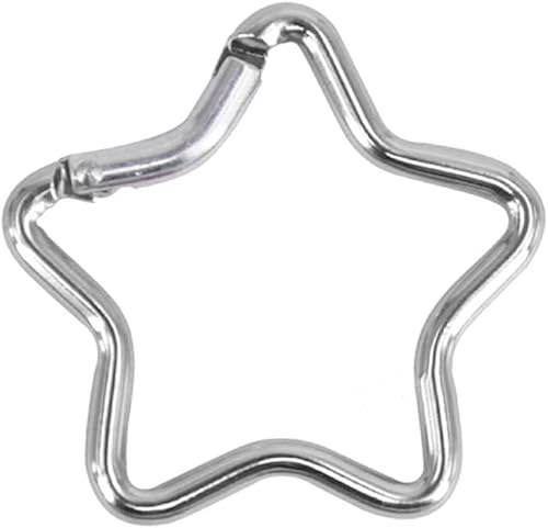 Silver Heavy Duty Aluminum Alloy Snap Hook for Camping Fishing Hiking Travel Star Carabiner