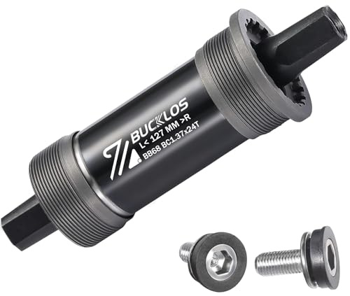 BUCKLOS Bike Square Taper Bottom Bracket - 68/80/90/100/110/120x110.5 113 116 118 122.5 127 140 152 156 166 174mm Bicycle BSA Brackets for Mountain/MTB/Road/Fat Bike/Ebike