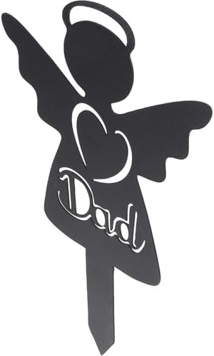 Milisten Herrajes del Cementerio Cardenal Decoración De para Cementerio Jardín Conmemorativo Estaca del Jardín del Cementerio Estaca De La Tumba del Ángel Condolencias Planchar Black