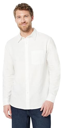 Amazon Essentials Men's Regular-Fit Long Sleeve Linen Blend Shirt